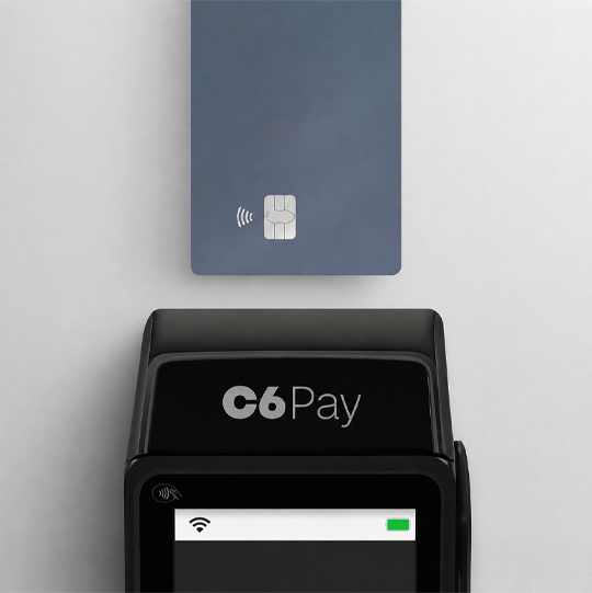 Maquininha C6 Pay — venda via débito e crédito